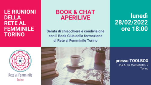 Cover dell'incontro Aperilive book 6 Chat della Rete di Torino del 28 febbraio 2022