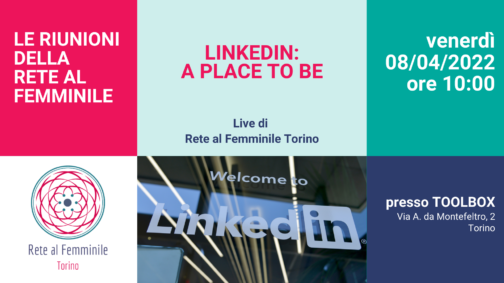 Cover incontro dell'8 aprile 2022a Torino su Linkedin